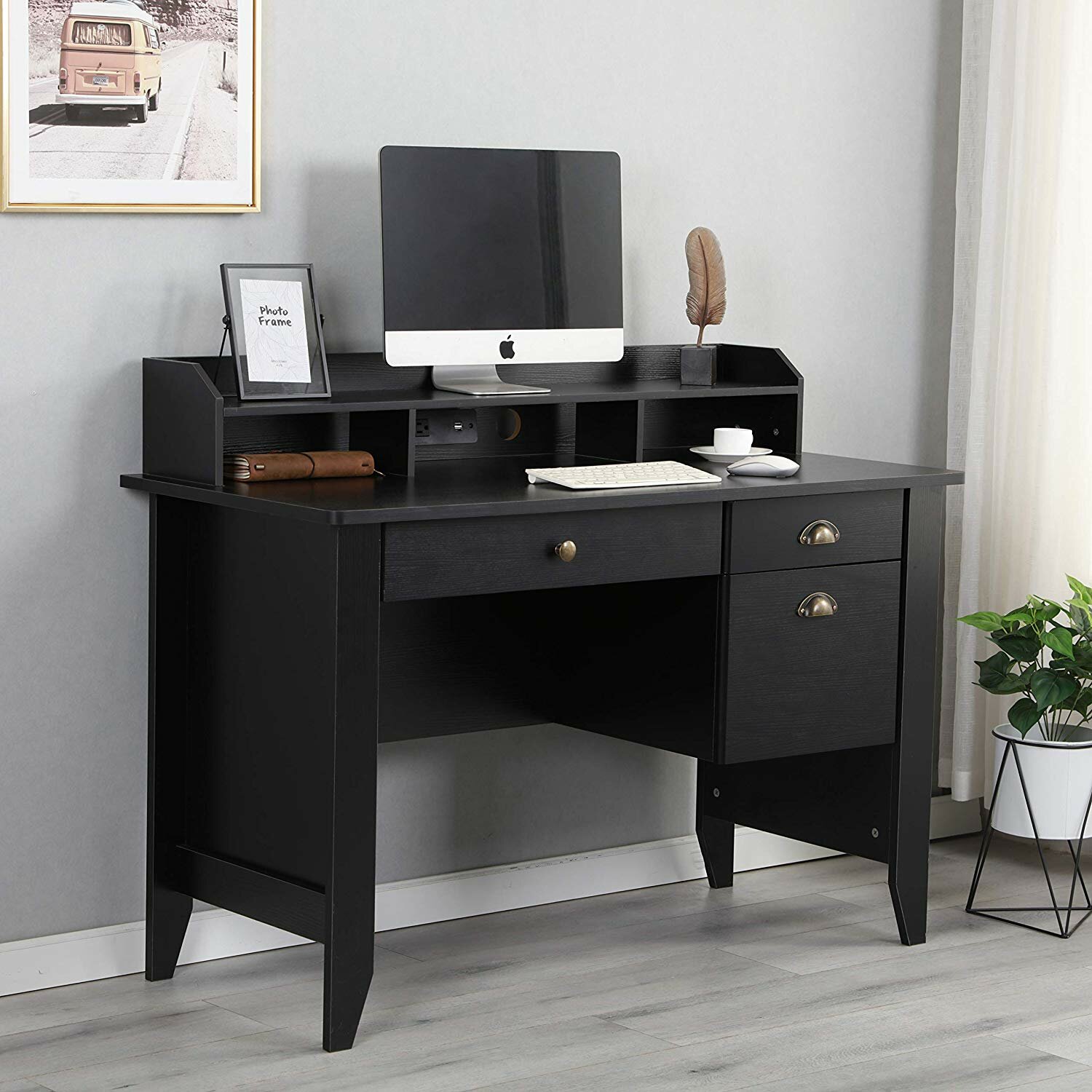 Winston Porter Executive Desk 47 Office Desk Pc Laptop Home