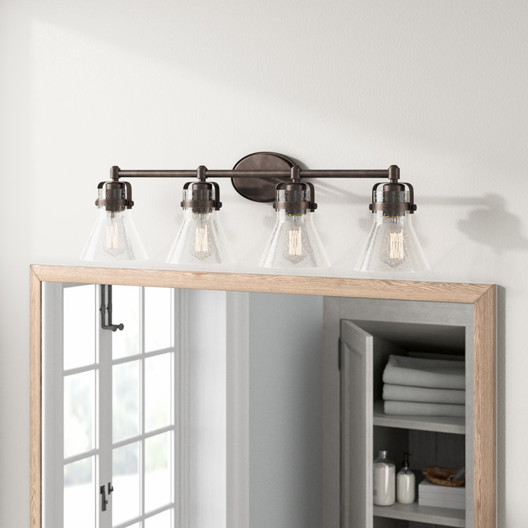 Birch Lane Fricke 4 Light Dimmable Oil Rubbed Bronze Vanity Light Reviews Wayfair