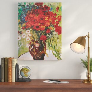 19th Century Wild Red Poppies Poppy Bouquet Master Painting Canvas Print