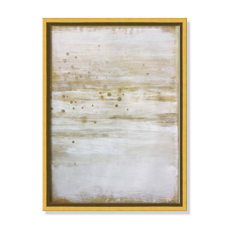Casafinearts Golden Whiteout Floater Frame Painting On Canvas
