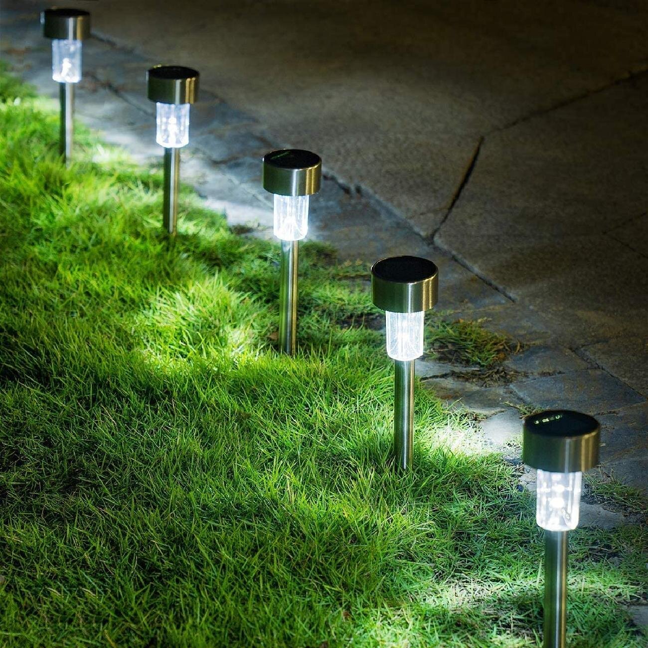 Outdoor Solar Lamp LED Round Wall Light Atmosphere Lights for Garden Park Lawn