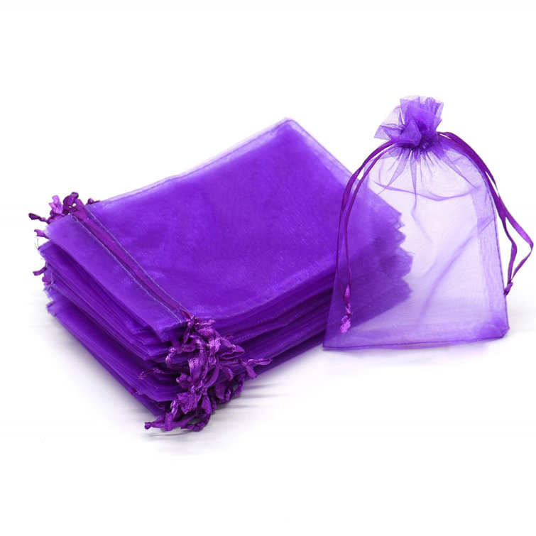 3"x4" Sheer Drawstring Organza Bags Jewelry Pouches Wedding Party Favor Gift Bag 