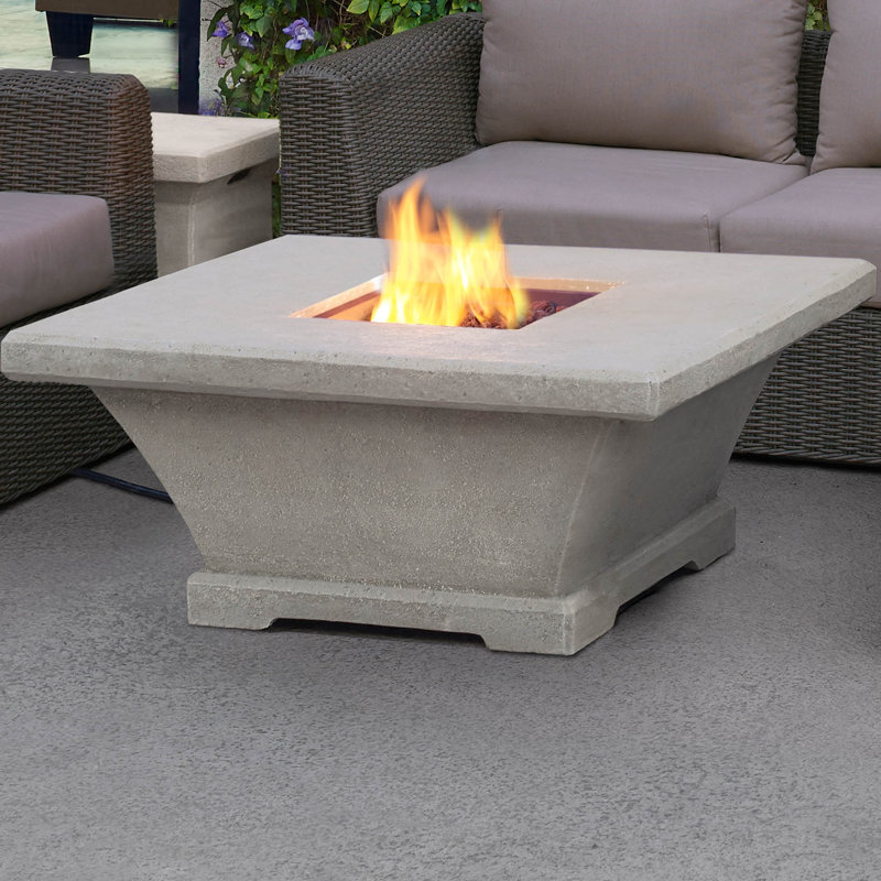 Real Flame Monaco Concrete Propane Fire Pit Table Reviews Wayfair
