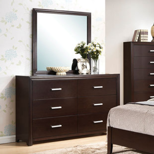 Wen 6 Drawer Double Dresser with Mirror by Latitude Run