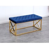 Navy Blue Velvet Bedroom Bench Wayfair