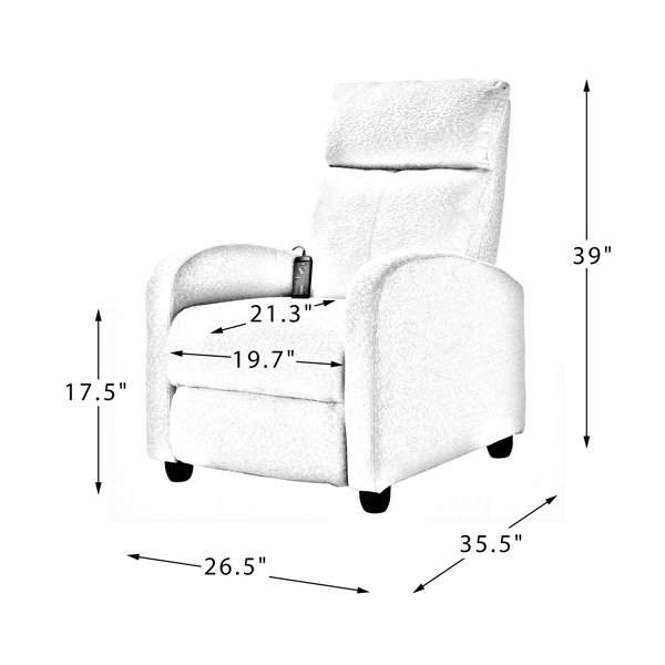 Latitude Run Divora Manual Recliner With Massage Wayfair