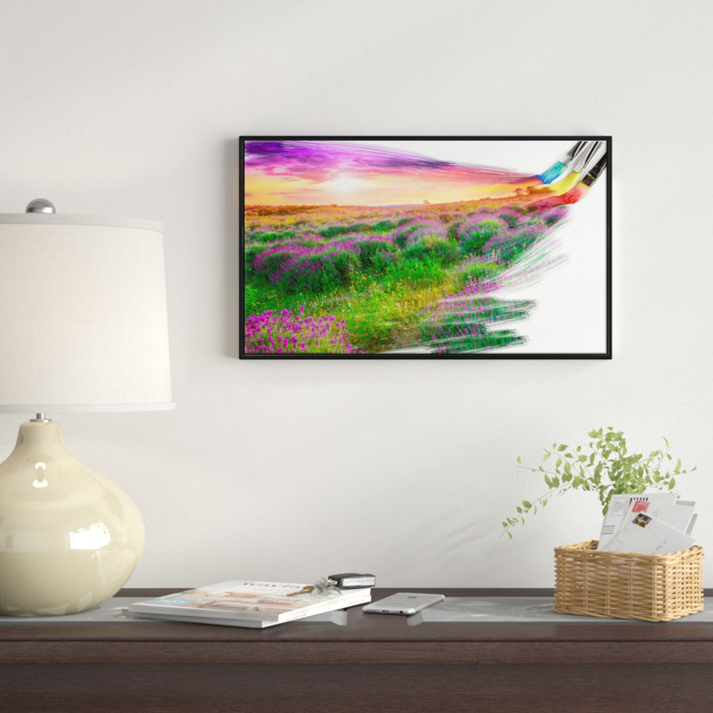 East Urban Home Brushes Painting The Nature Framed Graphic Art