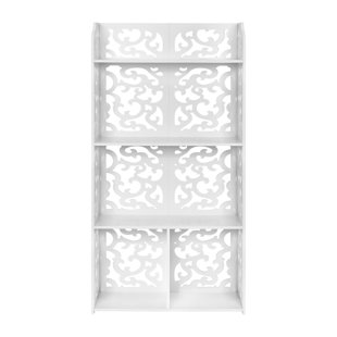 Go to store & view more images Boulton 4-Tier Modular Cut-Out Wood Plastic Composite Standard Bookcase by House of Hampton
