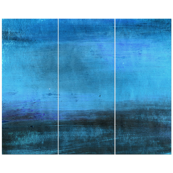 East Urban Home Painted Blue Background Oil Painting Print Multi