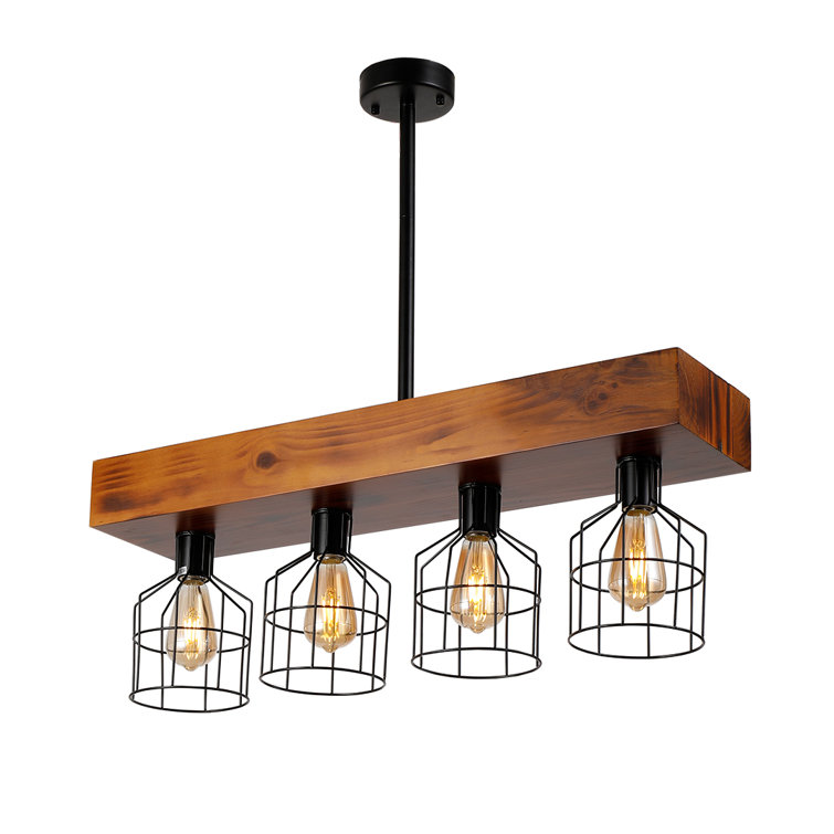 Gracie Oaks Ellingsworth 4 Light Kitchen Island Linear Pendant Reviews Wayfair