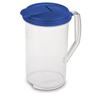 93 oz Pitcher 13 oz Drinking Cups Plastic Pitcher with Lid & 6 Tumbler Glasses 