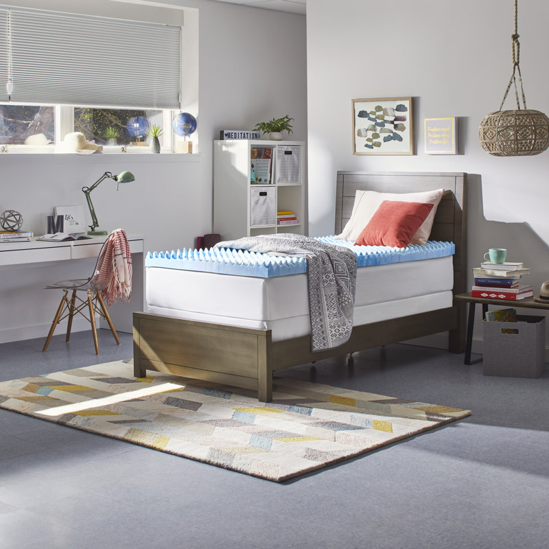 Comfort Revolution Convoluted 4 Gel Memory Foam Mattress Topper Reviews Wayfair