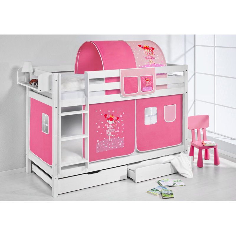 Zoomie Kids Jelle Bunk Bed With Curtain Wayfair Co Uk