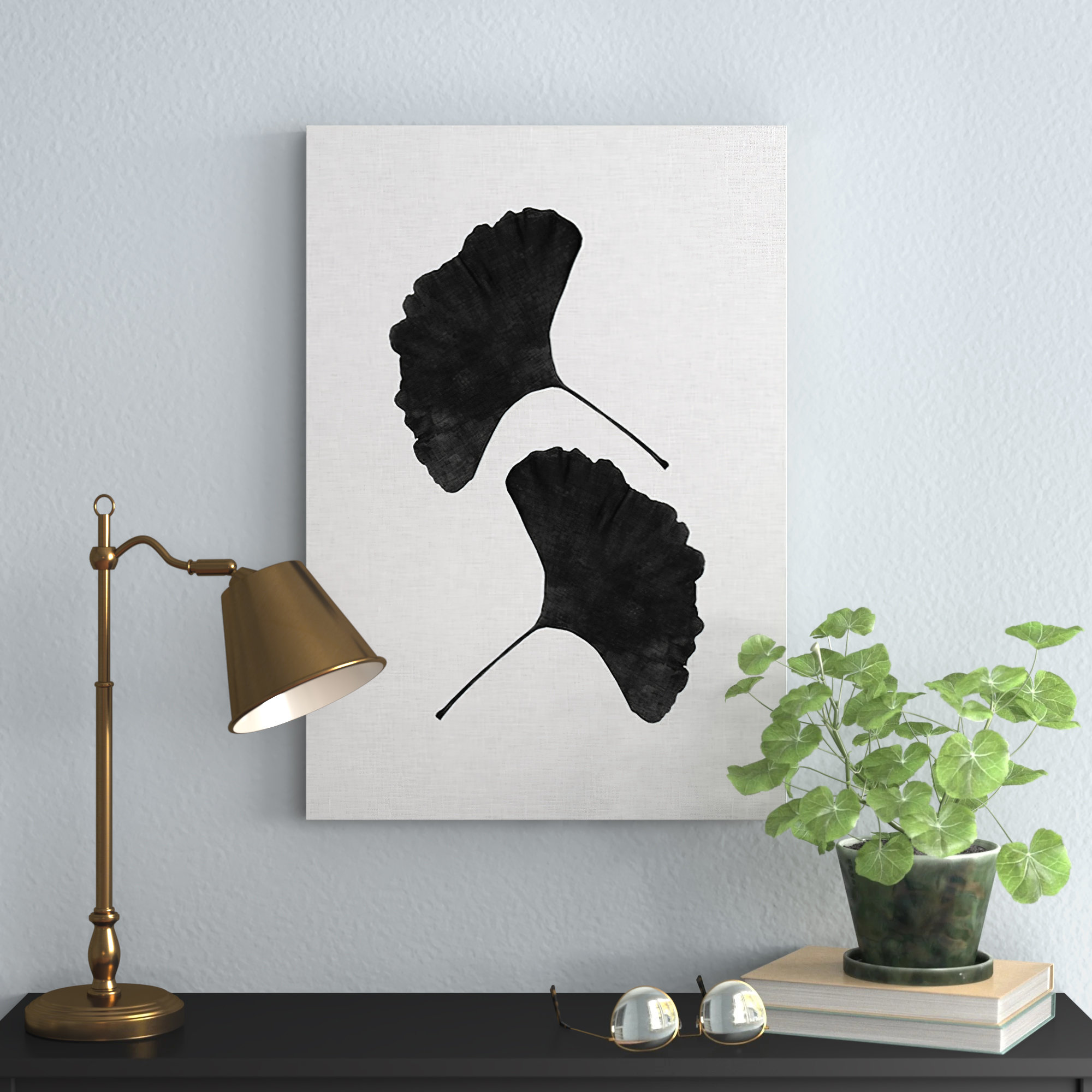 Andover Mills™ Ginkgo Leaf II B&W by Orara Studio - Graphic Art | Wayfair