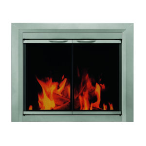Colby Cabinet Style Fireplace Screen and Smoked Glass Door