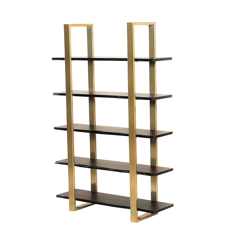 Everly Quinn Bertram Modern 5 Tier Etagere Bookcase Wayfair
