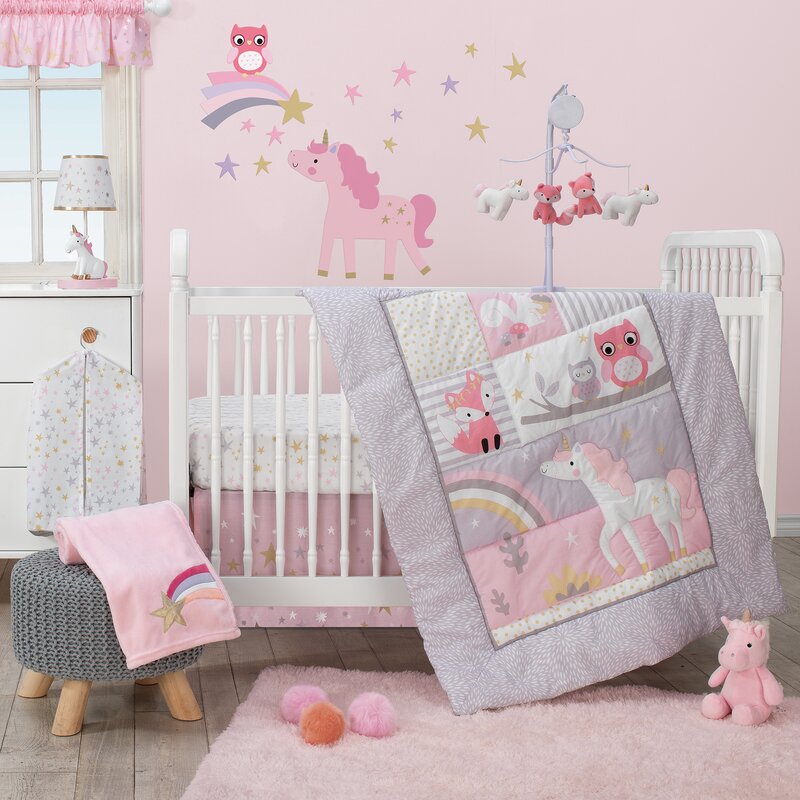 unicorn fitted crib sheet