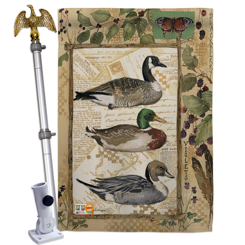 Breeze Decor Ducks And Geese Impressions Decorative 2 Sided Polyester 40 X 28 In Flag Set Wayfair