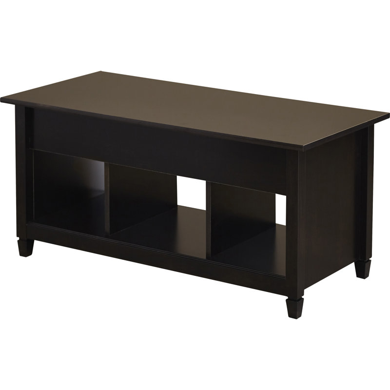 Three Posts Table Basse A Plateau Relevable Avec Rangement