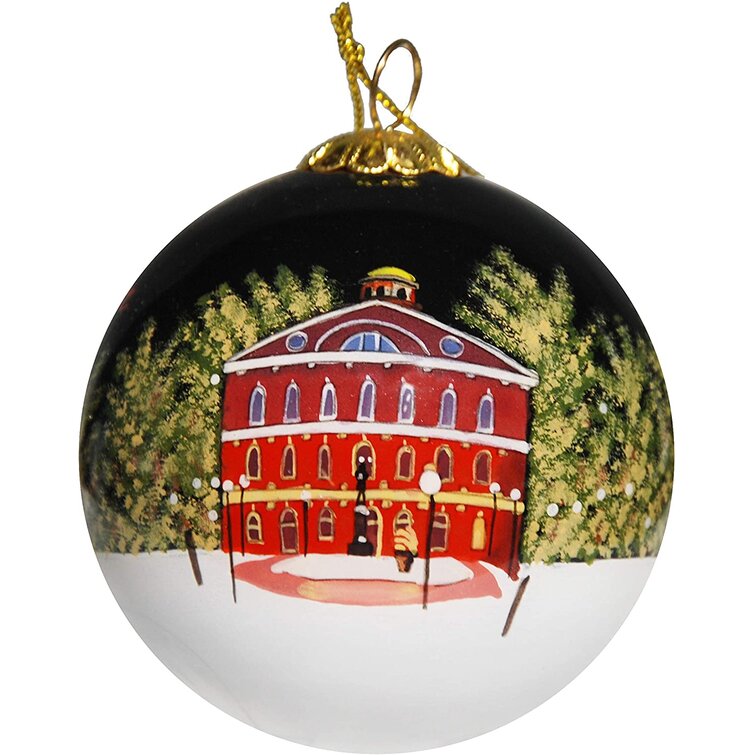 Massachusetts Glass Ball Christmas Ornament Boston 