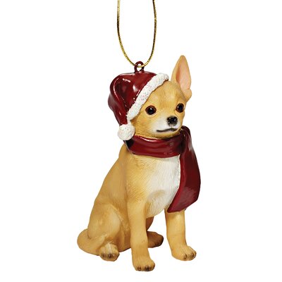 Design Toscano Chihuahua Holiday Dog Ornament Sculpture