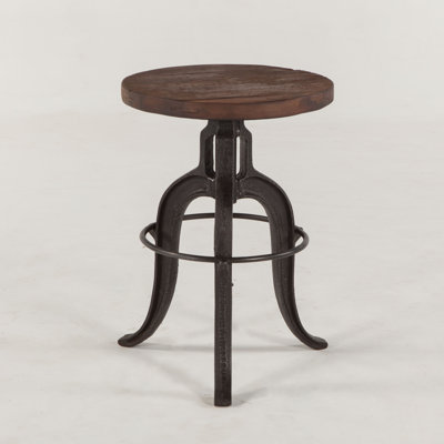 columbiaville swivel solid wood adjustable height bar stool