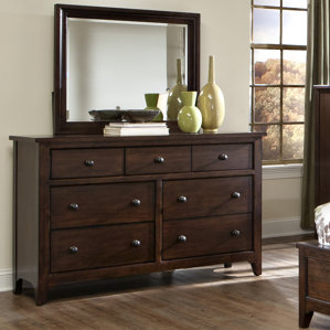 Justine 7 Drawer Dresser with Mirror b..