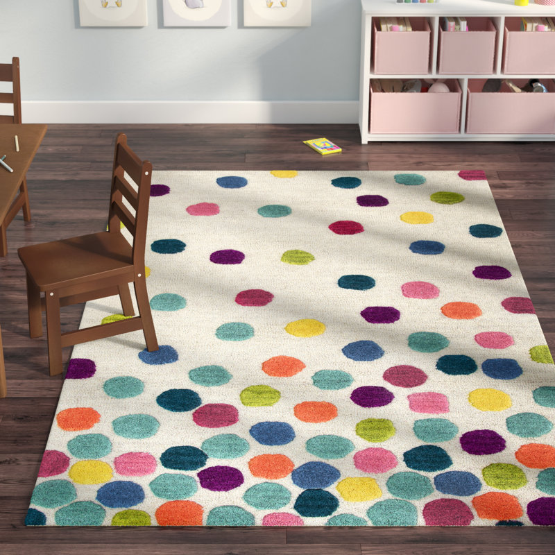 kids polka dot rugs