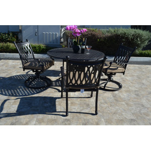 Grand Tuscany 5 Piece Dining Set with Cushions