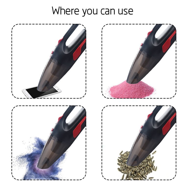 Vacuum Cleaner Portable Car Vehicle Auto Recharge Wet Dry Handheld brush cleaner 
