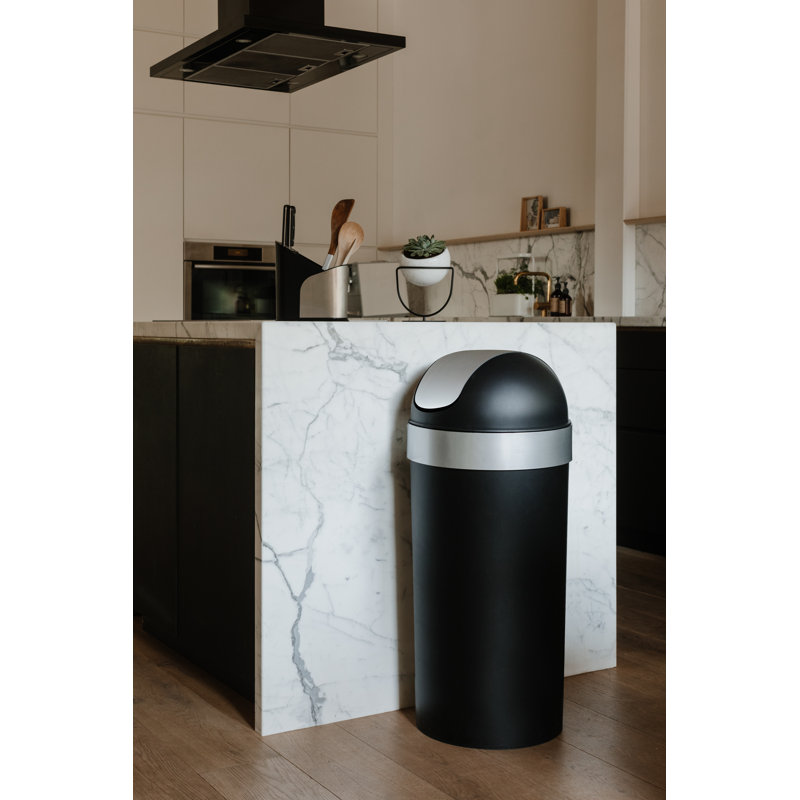 35 Inch Tall Garbage Umbra Venti 16 Gallon Swing Top Kitchen Trash