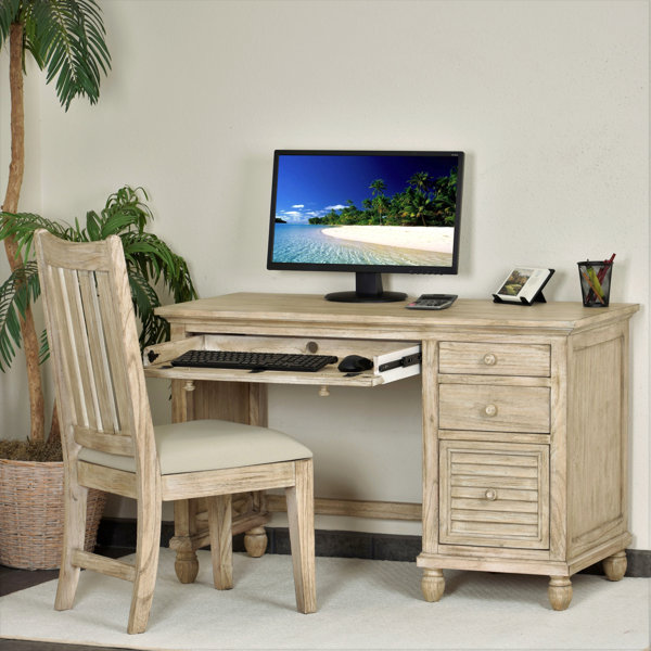 Rosecliff Heights Haylee Glass Desk And Chair Set Wayfair
