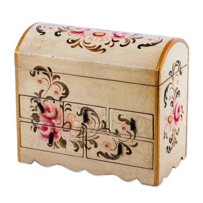 Novica Mini Wood 5 Drawer Chest Jewelry Box Wayfair