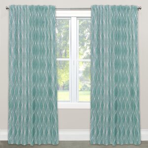 Geometric Blackout Rod Pocket Single Curtain Panel