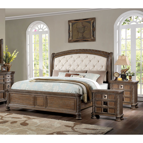 Lark Manor Alleisha Wood Cal King 3-Piece Bedroom Set | Wayfair