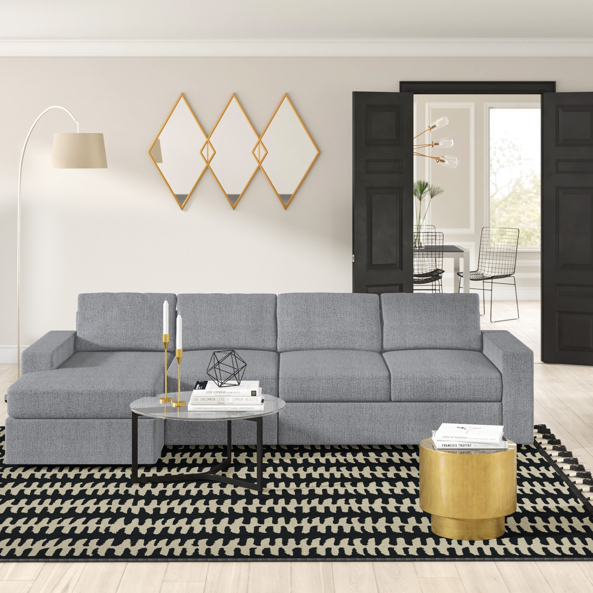 Ivy Bronx Cheryle 120 5 Left Hand Facing Modular Corner Sectional Reviews Wayfair
