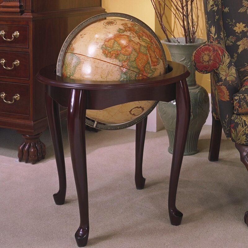 Darby Home Co Queen Anne Antique World Globe Reviews Wayfair