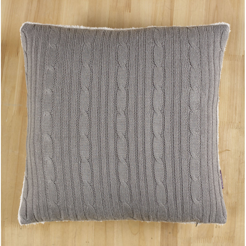Cozy Cable Knit Throw Pillow Cover