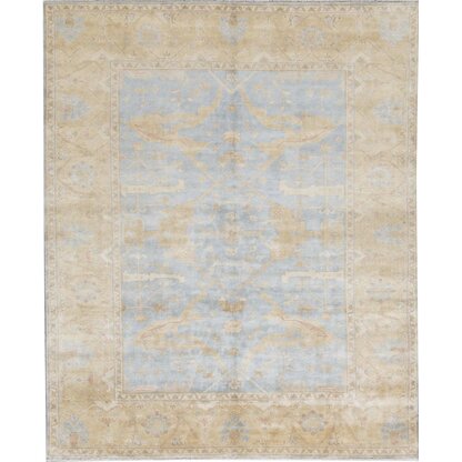 Solo Rugs Suzani Contemporary Hand Made Hand Knotted One-of-a-Kind Floral Ivory Indoor Living Room Bedroom Kitchen Area Rug Carpet 4x6 