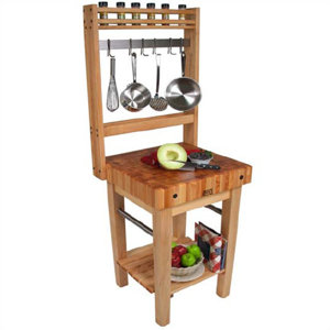 BoosBlock Pro Prep Table with Butcher Block Top