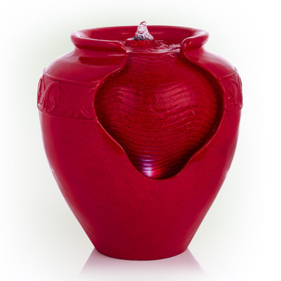 16.93" Outdoor Water Fountain with LED Lights