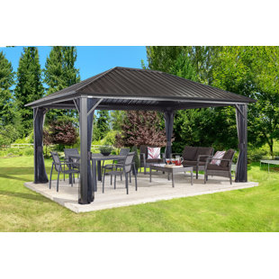 Hardtop Gazebos You Ll Love Wayfair Genova Aluminum Patio Gazebo