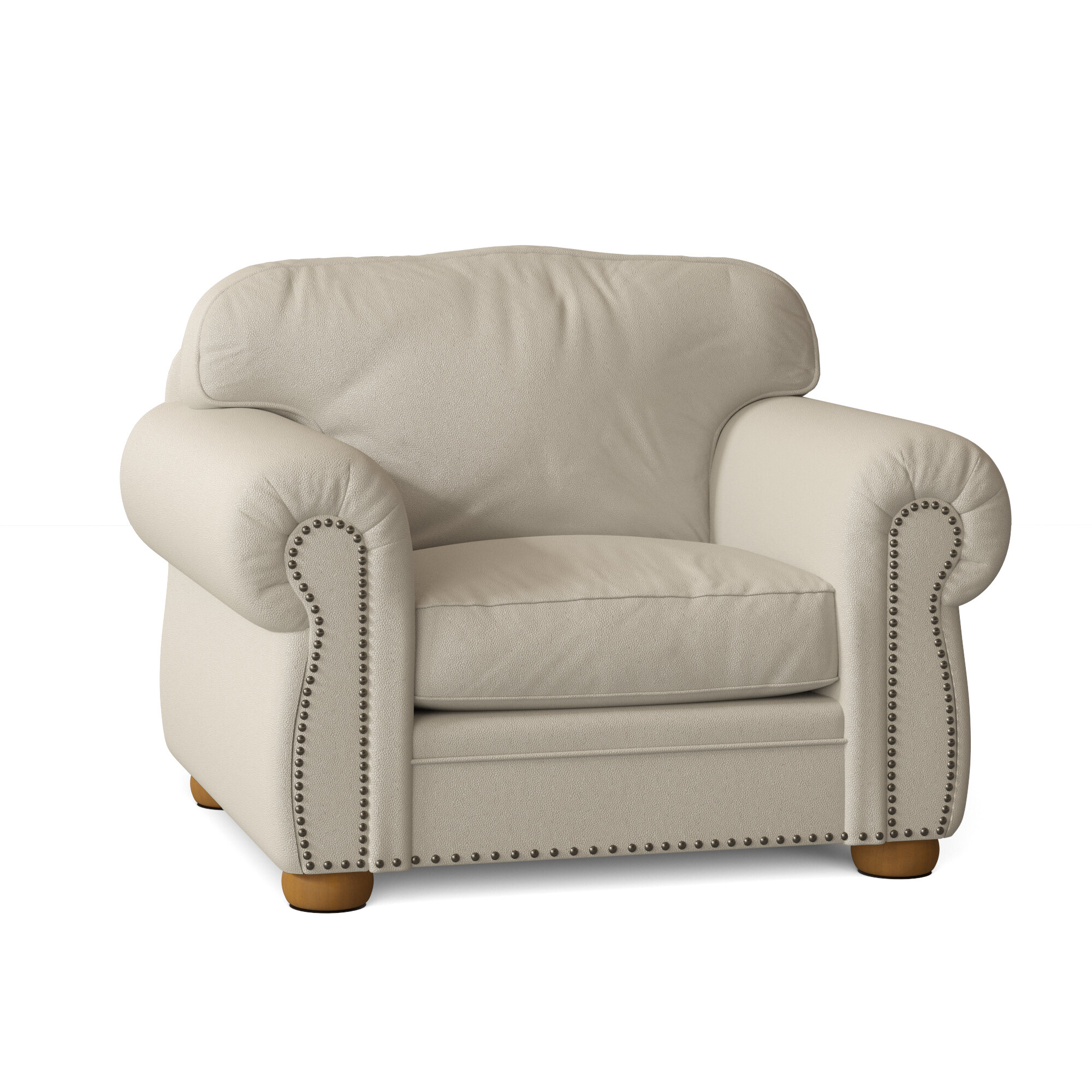 Omnia Leather Monte Carlo 48 Wide Genuine Leather Top Grain Leather Down Cushion Club Chair Wayfair