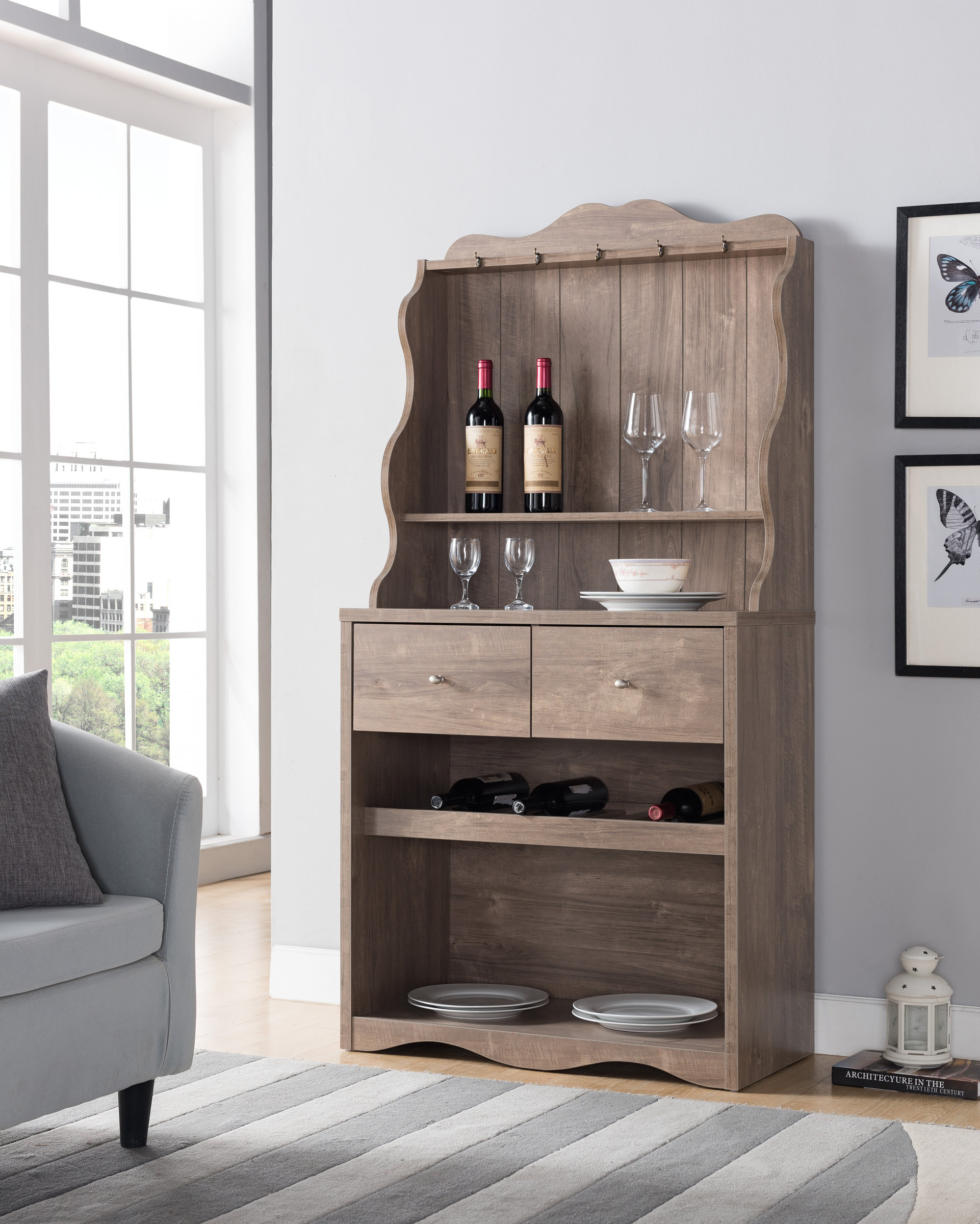 Darby Home Co Juin Manufactured Wood Baker S Rack Wayfair