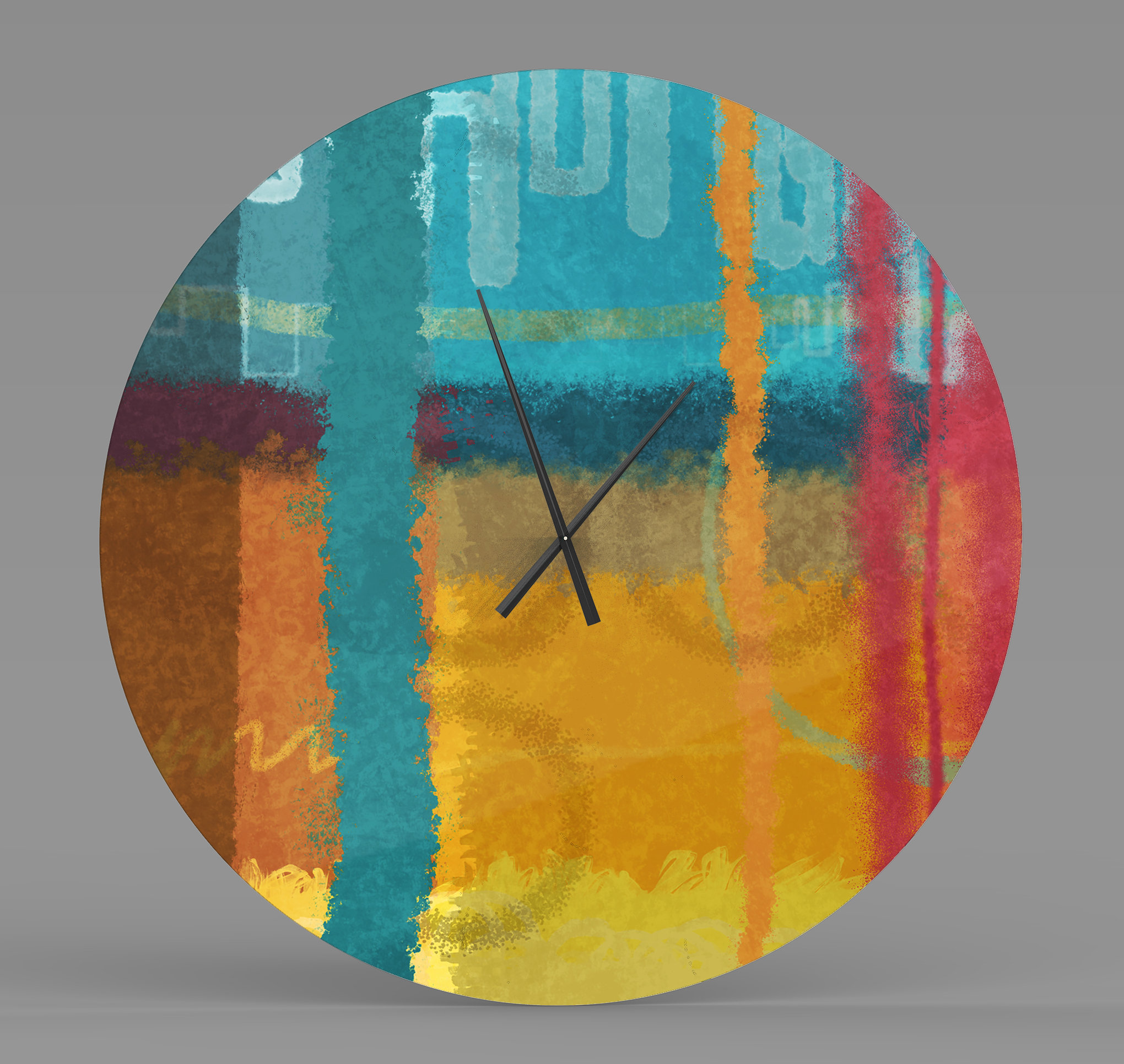 Latitude Run® Fluent Cherished Abstract Metal Wall Clock Wayfair