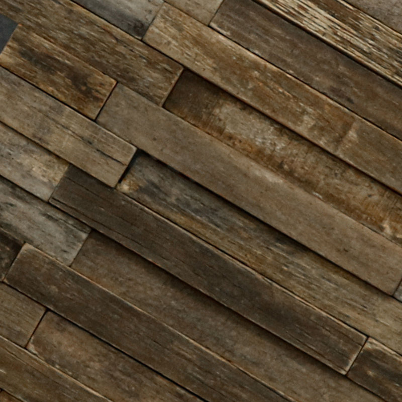 Ekena Millwork Interlocking Boat Wood Mosaic 12 X 12 Wood Look