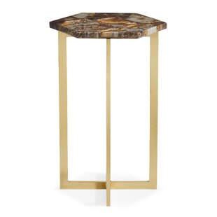 Petra-Hex Cross Legs End Table By Caracole Classic