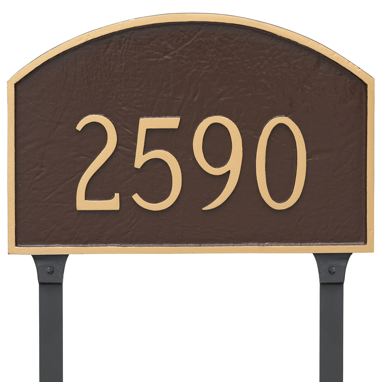 Prestige Arch PETITE Address Plaque Lawn House Sign Numbers wall Custom ONE LINE