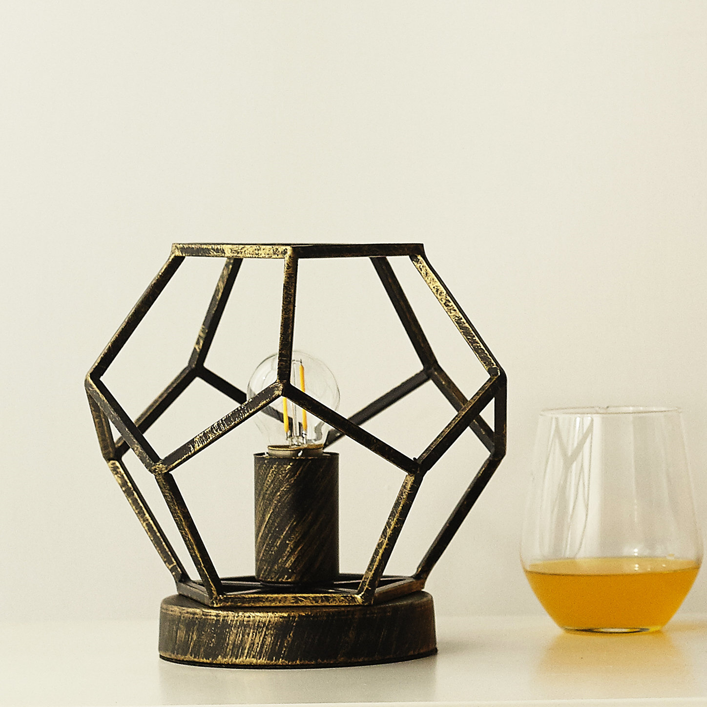 small geometric table lamp