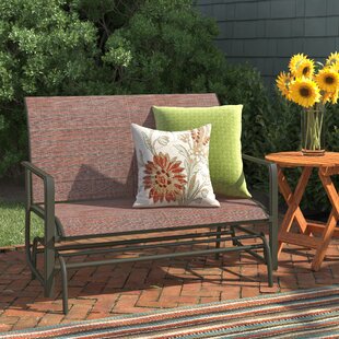 kimberly rocking glider bench with cushions